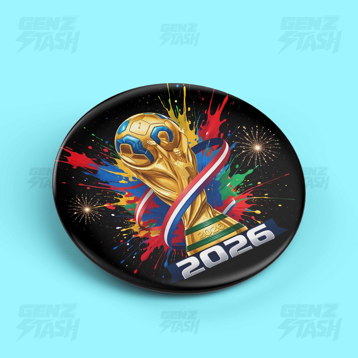 World Cup Trophy Black Pin Badge