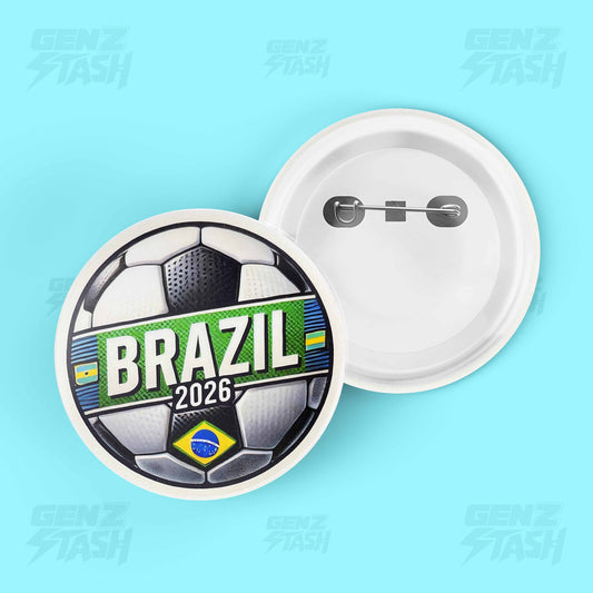 Brazil-1 Football Pin Badge