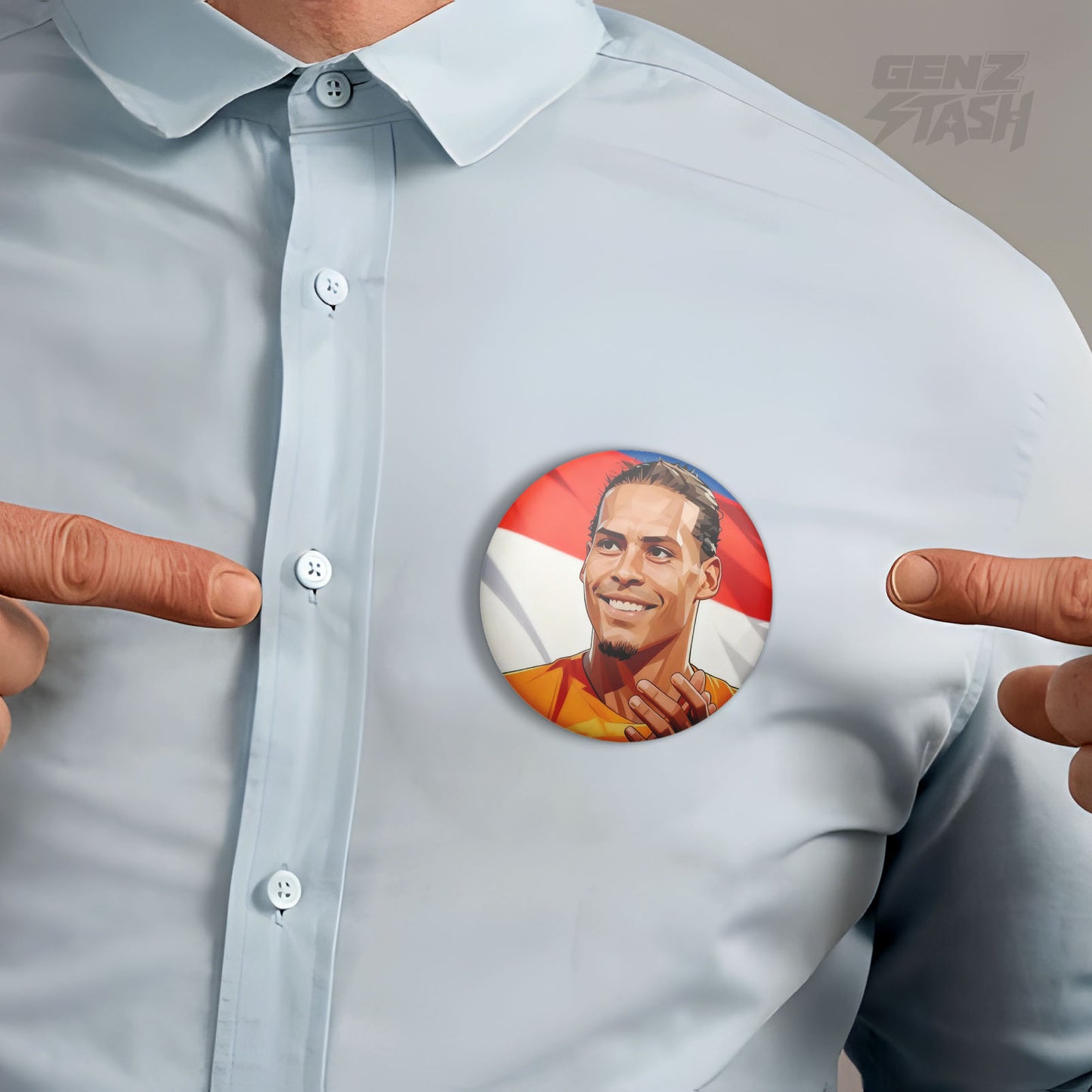 Virgil van Dijk Netherlands Pin Badge