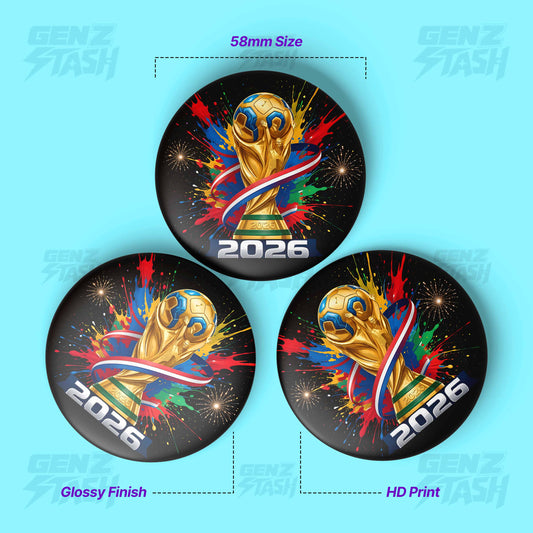 World Cup Trophy Black Pin Badge