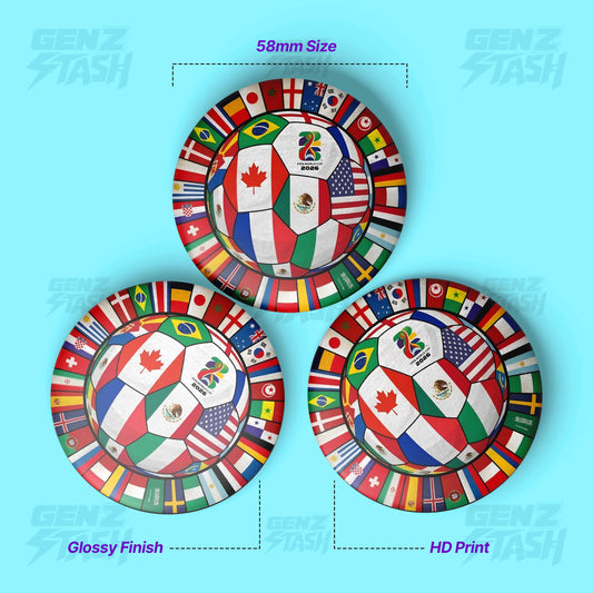 World Cup Team Flags Pin Badge