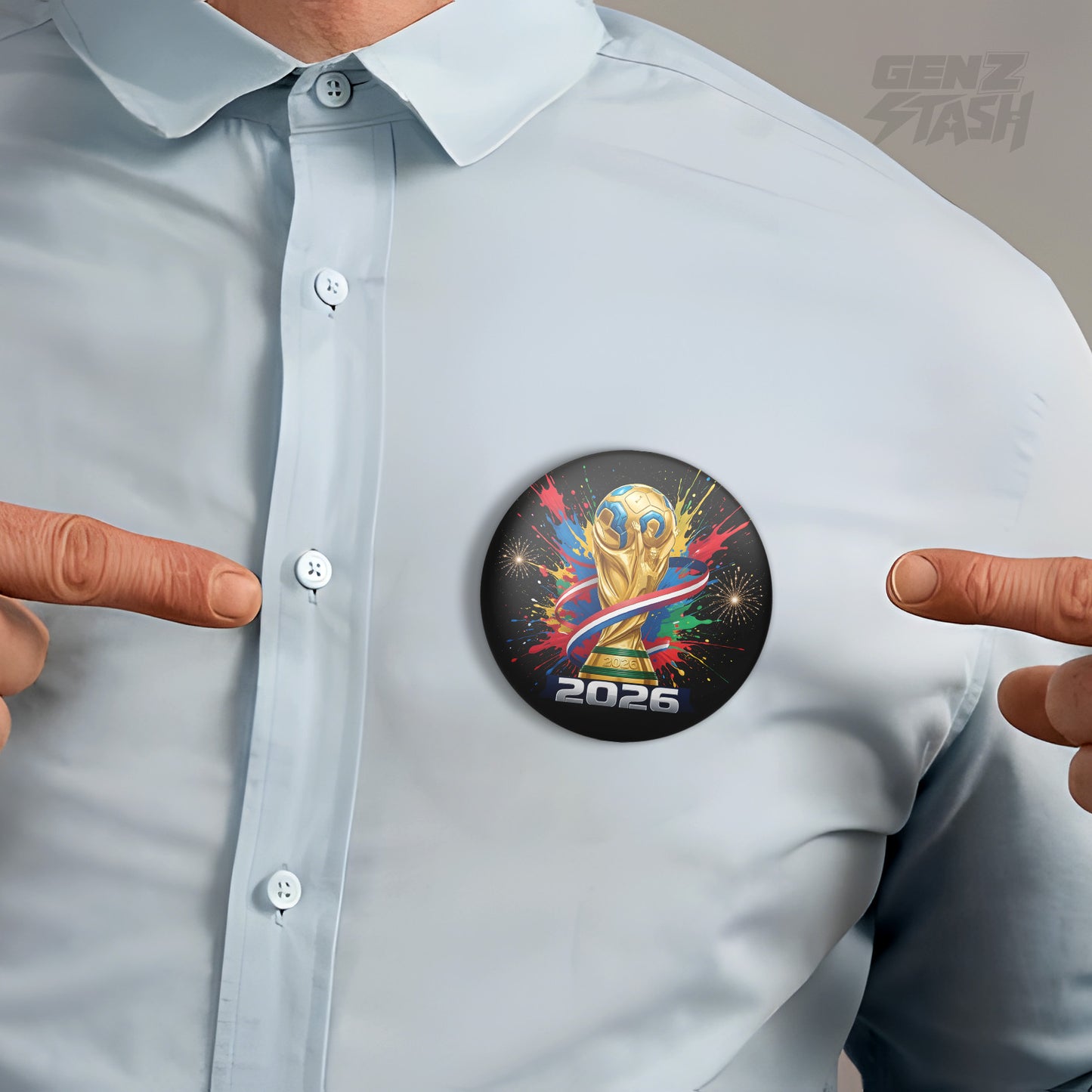 World Cup Trophy Black Pin Badge