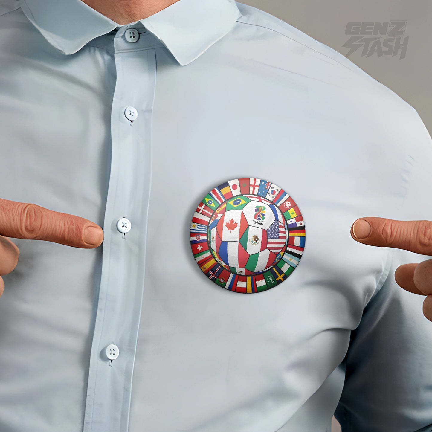 World Cup Team Flags Pin Badge