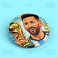 Lionel Messi Trophy Pin Badge