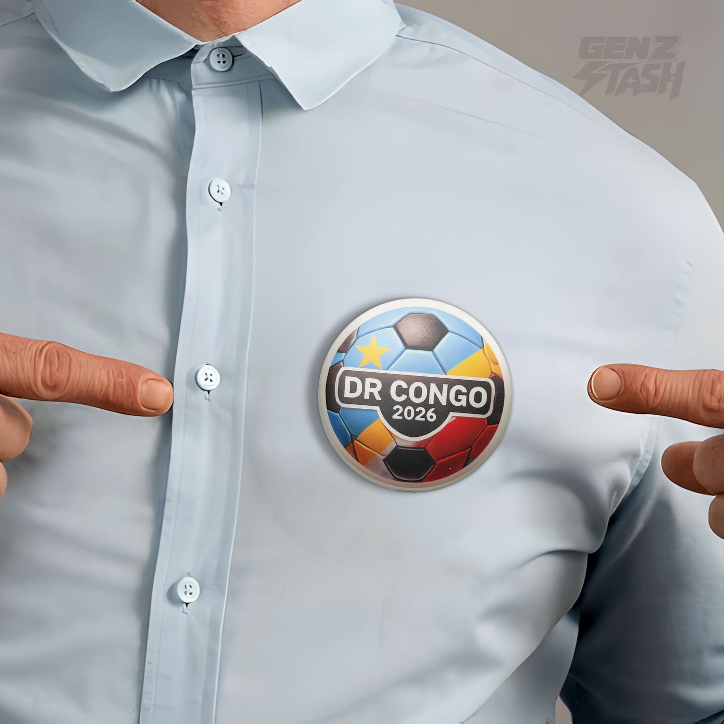 DR Congo-1 Football Pin Badge