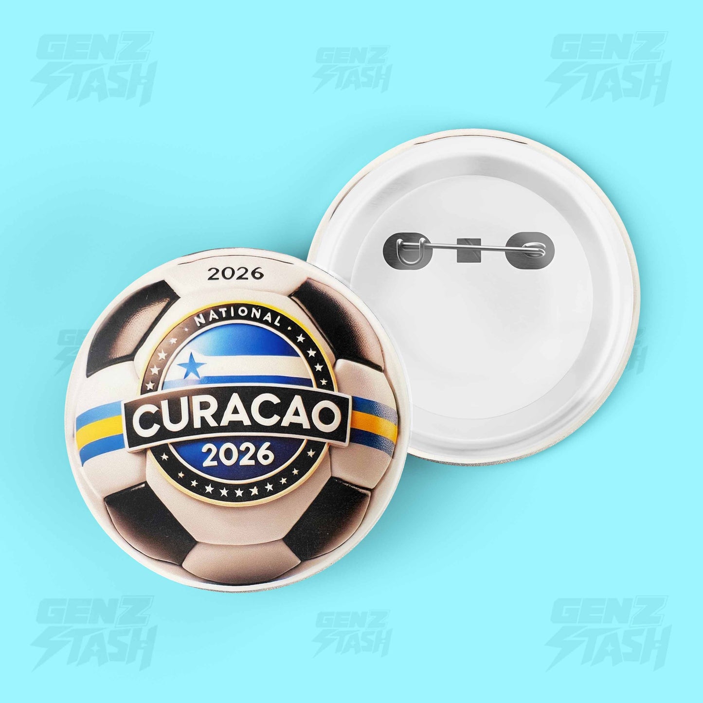 Curacao-2 Football Pin Badge