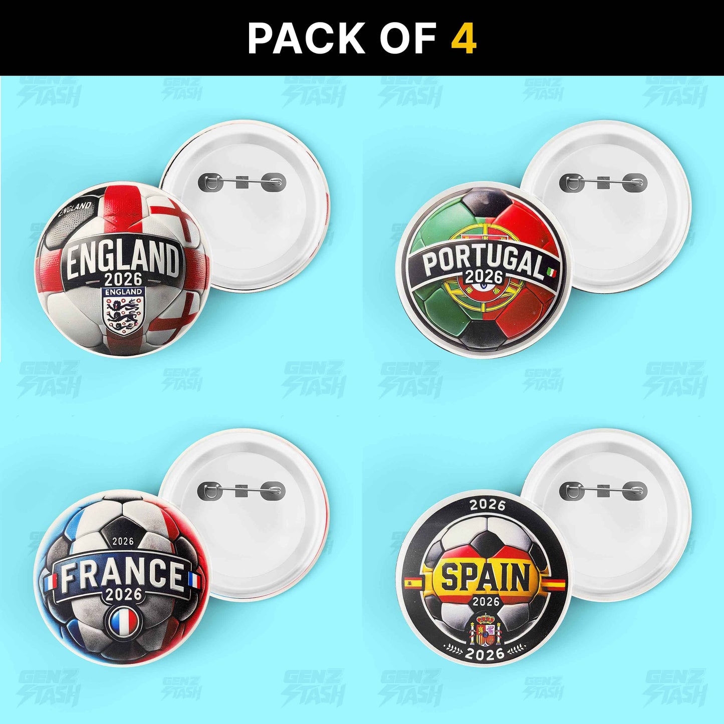 Champions Combo One - 4 Pin Badges
