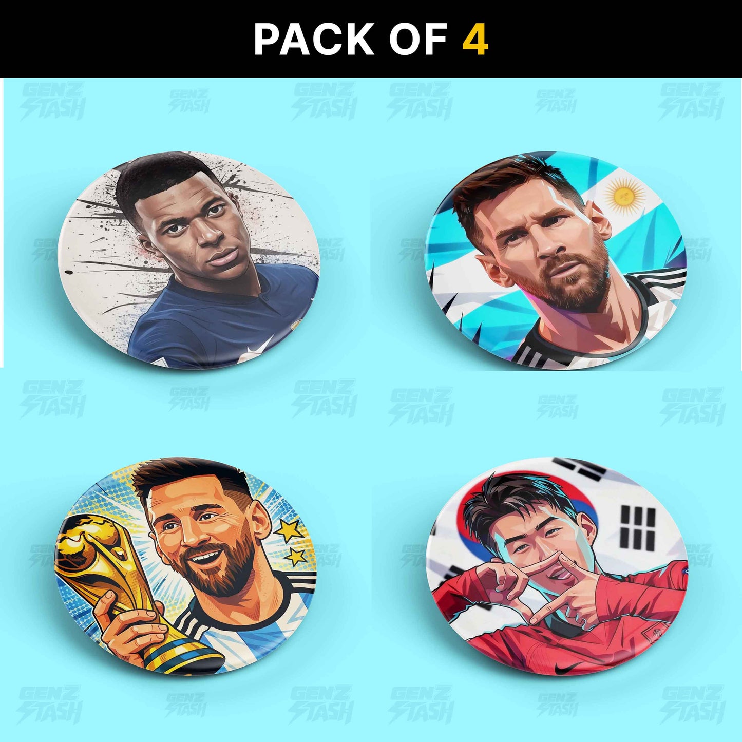 Superstars Combo Three - 4 Pin Badges